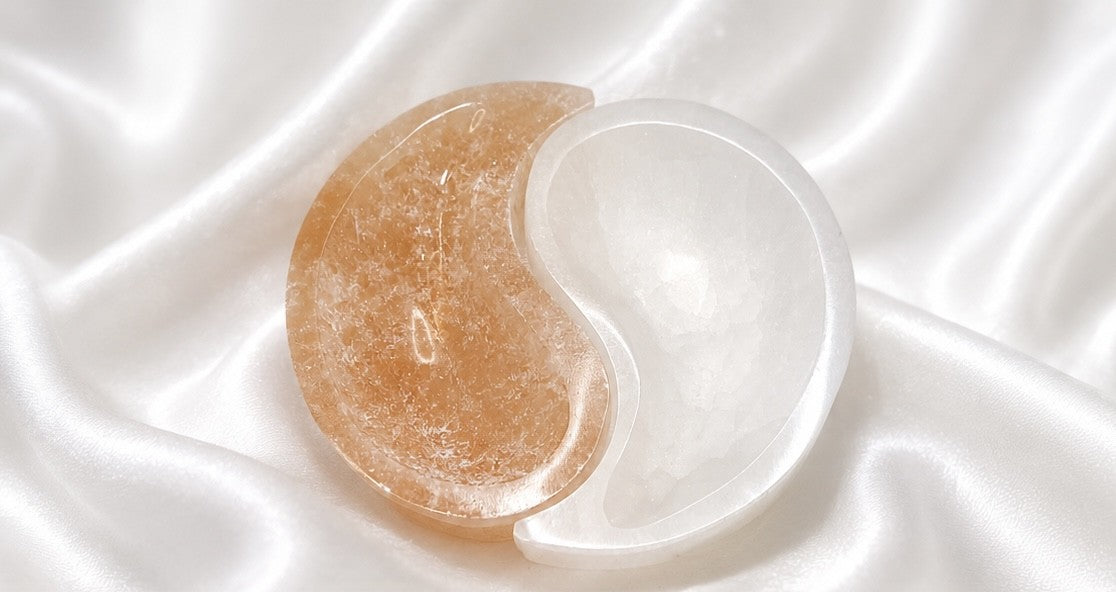 Ying Yang Selenite Bowl