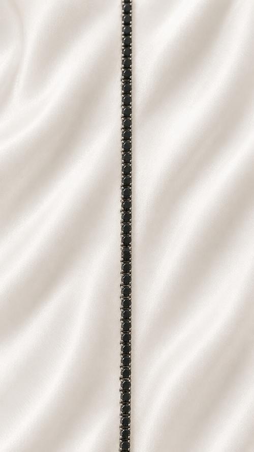 Black Stone Tennis Chain