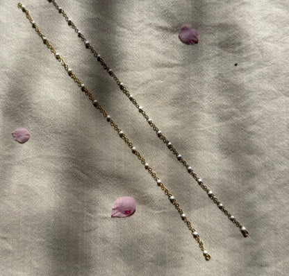 Cable enamel permanent jewellery chains in gold and silver by Aura-Link Jewellery Perth.