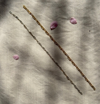 Paperclip Chain permanent jewellery by Aura-Link Jewellery Perth