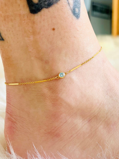 Dapped Bar Long permanent jewellery chain by Aura-Link Jewellery Perth