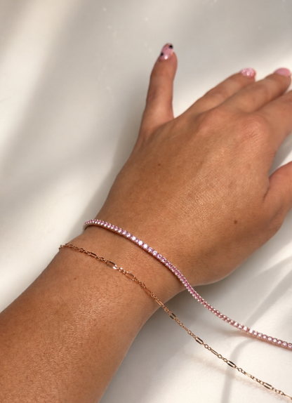 Pink Tennis Chain